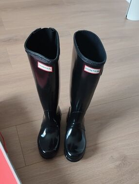 Hunter Gloss Black Tall Women's Rain Boots